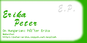 erika peter business card